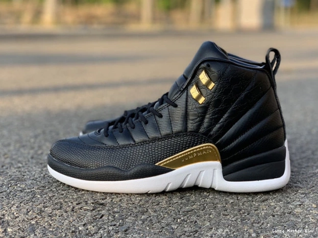 Gold-White Black 'Reptile' Jordan AO6068-007 Retro Air 12 Metallic 0620